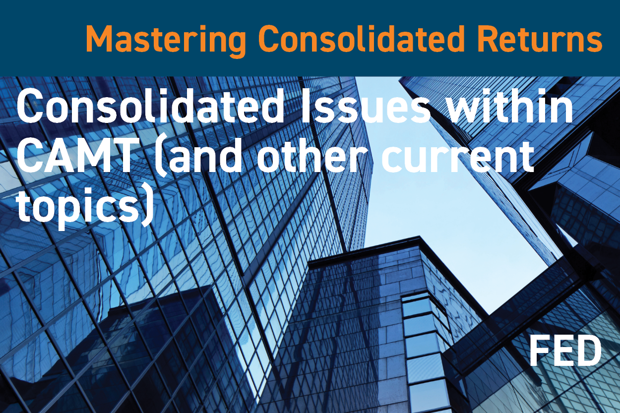 2025 Mastering Consolidated Returns: Consolidated Issues within CAMT (and other current topics)